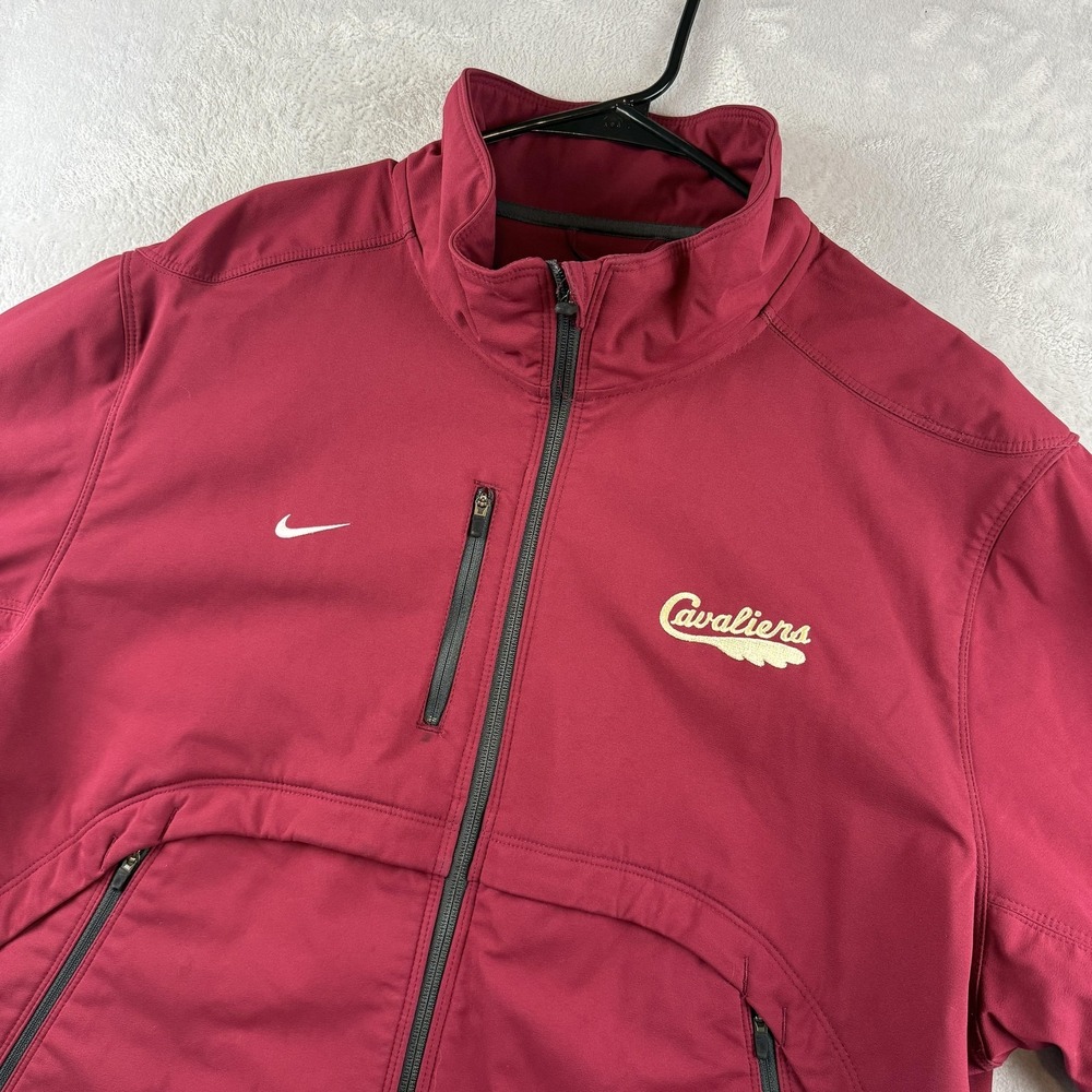 Cleveland Cavaliers Jacket Mens XL Red Nike Full Zip Softshell NBA Basketball